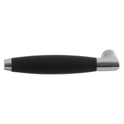 GPF402241200 RVS GEPOLIJST ZWART, IKA XL GATDEEL LINKS/ RECHTS HAAKS MET TRAPEZIUM EINDKNOP RVS GEPOLIJST/ZWART