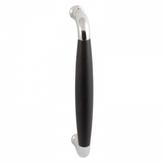 GPF4901.49A IKA DEURGREEP RVS GEPOLIJST/EBBENHOUT GEBOGEN 130X60/114MM GPF4901.49A IKA DEURGREEP RVS GEPOLIJST/EBBENHOUT GEBOGEN 130X60/114MM