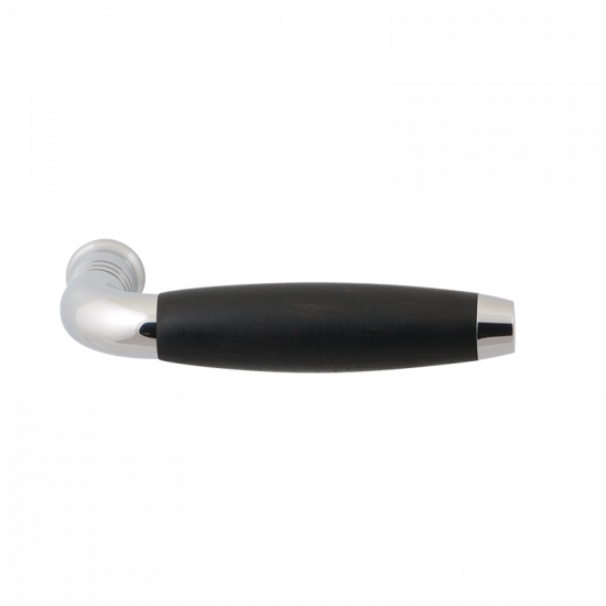 GPF4200 RVS POL/ EBBEN IKA DEURKRUK GEBOGEN MET TRAPEZIUM EINDKNOP
