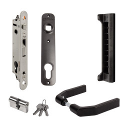 LOCINOX FORTYLOCK SET MET POLYAMIDE KRUK EN AFDEKPLAAT, CILINDER EN POLYAMIDE SLOTVANGER (FORTYSET-40P-GP) LOCINOX FORTYLOCK SET MET POLYAMIDE KRUK EN AFDEKPLAAT, CILINDER EN POLYAMIDE SLOTVANGER (FORTYSET-40P-GP)