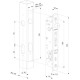 LOCINOX FORTYLOCK SET MET POLYAMIDE KRUK EN AFDEKPLAAT, CILINDER EN POLYAMIDE SLOTVANGER (FORTYSET-40P-GP)