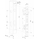 LOCINOX FORTYLOCK SET MET POLYAMIDE KRUK EN AFDEKPLAAT, CILINDER EN POLYAMIDE SLOTVANGER (FORTYSET-40P-GP)