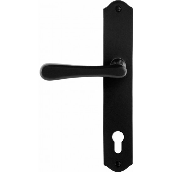 GPF6240.60L/R SMEEDIJZER ZWART PAJU DEURKRUK OP SCHILD PC92, 238X41X4M