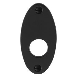 GPF610003200 SMEEDIJZER ZWART, ROZET OVAAL 82X40X4MM LINKS/ RECHTS