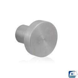 GPF555009035 RVS GEBORSTELD, MEUBELKNOP ROND 35MM/ HOOGTE 32MM