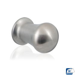 GPF554009025 RVS GEBORSTELD, MEUBELKNOP ROND 25MM/ HOOGTE 38MM