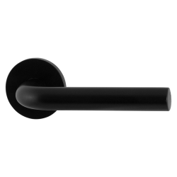 GPF600VZ0100 ZWART EGAAL, L-MODEL 19MM DEURKRUK OP ROZET 53X6MM