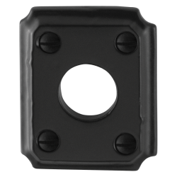 GPF610002100 SMEEDIJZER ZWART, ROZET RECHTHOEKIG 59X48X6MM