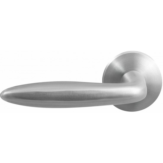 GPF1315.00L/R PEPE DEURKRUK OP RONDE ROZET RVS, 50X8MM GPF1315.00L/R PEPE DEURKRUK OP RONDE ROZET RVS, 50X8MM