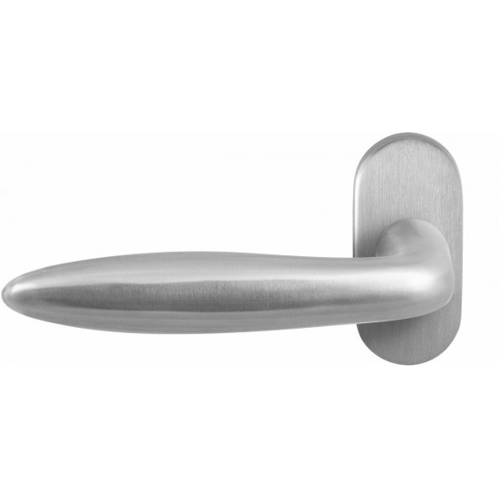GPF1315.04L PEPE DEURKRUK OP OVALE ROZET RVS, 70X32X10MM GPF1315.04L PEPE DEURKRUK OP OVALE ROZET RVS, 70X32X10MM