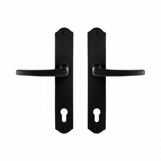 GPF6230.60 SMEEDIJZER ZWART ENO DEURKRUK OP SCHILD PC92, 238X41X4MM