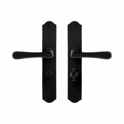 GPF6240600884-22 SMEEDIJZER ZWART, PAJU DEURKRUK OP SCHILD SMEEDIJZER ZWART 238X41X4 MM