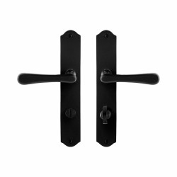 GPF6240600886-22 SMEEDIJZER ZWART, PAJU DEURKRUK OP SCHILD SMEEDIJZER ZWART 238X41X4 MM