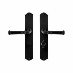 GPF6220600884-22 SMEEDIJZER ZWART, MERI DEURKRUK OP SCHILD SMEEDIJZER ZWART 238X41X4 MM