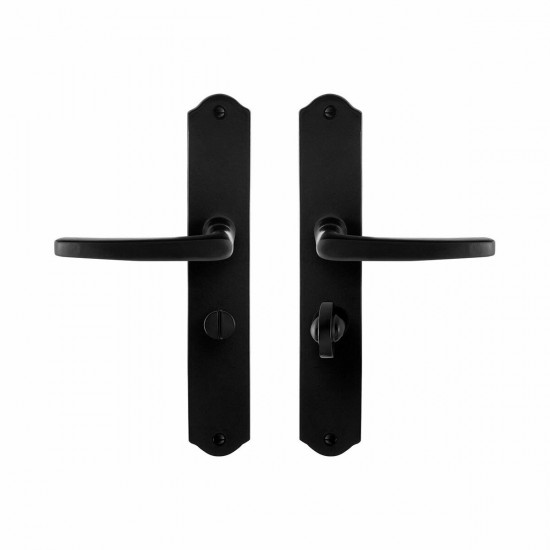 GPF6230.60 SMEEDIJZER ZWART ENO DEURKRUK OP SCHILD WC55/8, 238X41X4MM
