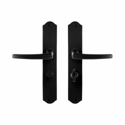 GPF6230600884-22 SMEEDIJZER ZWART, ENO DEURKRUK OP SCHILD SMEEDIJZER ZWART 238X41X4 MM