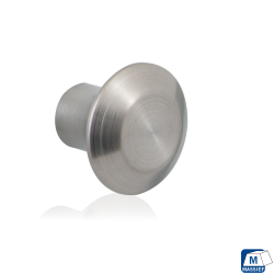 GPF552009030 RVS GEBORSTELD, MEUBELKNOP ROND 30MM/ HOOGTE 24MM