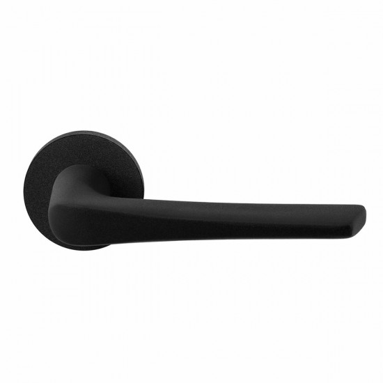 GPF8230.00 TIKI DEURKRUK OP RONDE ROZET ZWART, 50X8MM GPF8230.00 TIKI DEURKRUK OP RONDE ROZET ZWART, 50X8MM