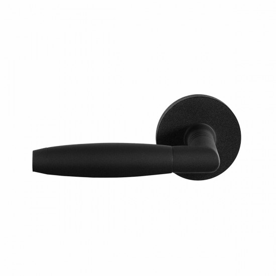 GPF8265.00L/R IKA DEURKRUK OP RONDE ROZET ZWART, 50X8MM GPF8265.00L/R IKA DEURKRUK OP RONDE ROZET ZWART, 50X8MM