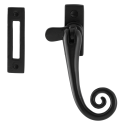 GPF660060000 SMEEDIJZER ZWART, RAAMBOOM MET KRUL LINKS- / RECHTSDRAAIEND MET KOZIJNPLAAT