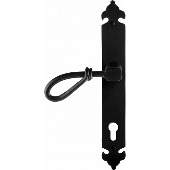 GPF6255.60L SMEEDIJZER ZWART SULA DEURKRUK OP LANGSCHILD PC92, 291X41X