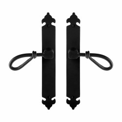 GPF6255600100-25 SMEEDIJZER ZWART, SULA DEURKRUK OP LANGSCHILD SMEEDIJZER ZWART 291X41X4MM