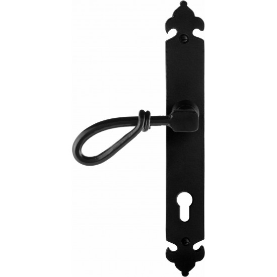 GPF6255.60L SMEEDIJZER ZWART SULA DEURKRUK OP LANGSCHILD PC85, 291X41X
