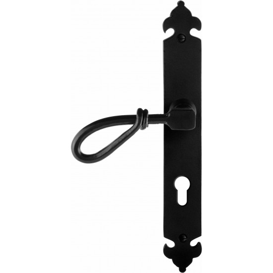 GPF6255.60L SMEEDIJZER ZWART SULA DEURKRUK OP LANGSCHILD PC72, 291X41X