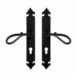 GPF6255600142-25 SMEEDIJZER ZWART, SULA DEURKRUK OP LANGSCHILD SMEEDIJZER ZWART 291X41X4 MM