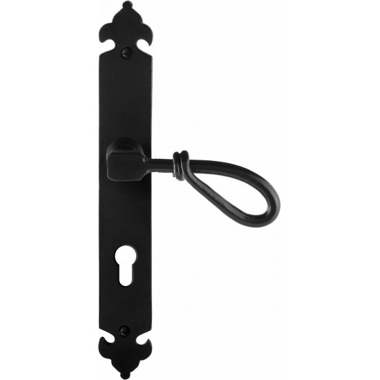 GPF6255.60R SMEEDIJZER ZWART SULA DEURKRUK OP LANGSCHILD PC72, 291X41X