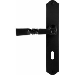 GPF6245600211-22 SMEEDIJZER ZWART, NOKKA DEURKRUK OP SCHILD SMEEDIJZER ZWART 238X41X4MM LINKS-/RECHTSWIJZEND