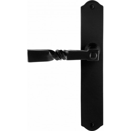 GPF6245.60L/R SMEEDIJZER ZWART NOKKA DEURKRUK OP SCHILD BLIND, 238X41X