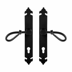 GPF6255600152-25 SMEEDIJZER ZWART, SULA DEURKRUK OP LANGSCHILD SMEEDIJZER ZWART 291X41X4 MM