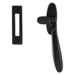 GPF660360200 SMEEDIJZER ZWART, RAAMBOOM LINKSDRAAIEND MET KOZIJNPLAAT