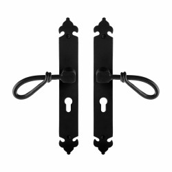 GPF6255600132-25 SMEEDIJZER ZWART, SULA DEURKRUK OP LANGSCHILD SMEEDIJZER ZWART 291X41X4 MM