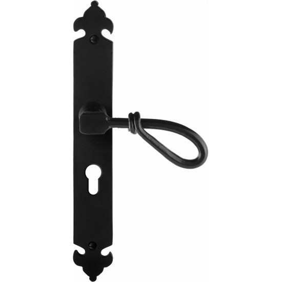 GPF6255.60R SMEEDIJZER ZWART SULA DEURKRUK OP LANGSCHILD PC55, 291X41X