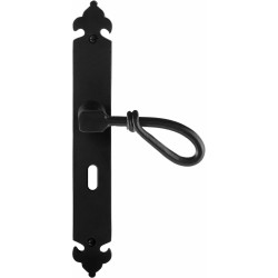 GPF6255600301-25 SMEEDIJZER ZWART, SULA DEURKRUK OP LANGSCHILD SMEEDIJZER ZWART 291X41X4MM, RECHTSWIJZEND