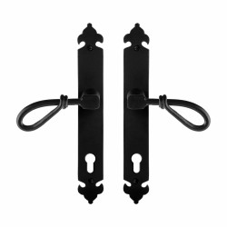 GPF6255600162-25 SMEEDIJZER ZWART, SULA DEURKRUK OP LANGSCHILD SMEEDIJZER ZWART 291X41X4 MM