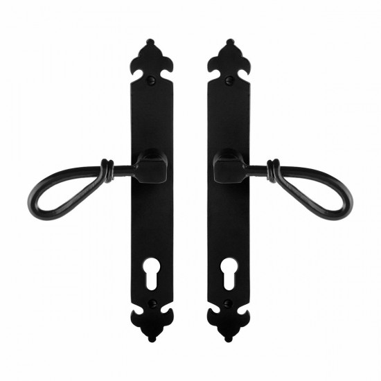 GPF6255.60 SMEEDIJZER ZWART SULA DEURKRUK OP LANGSCHILD PC92, 291X41X4