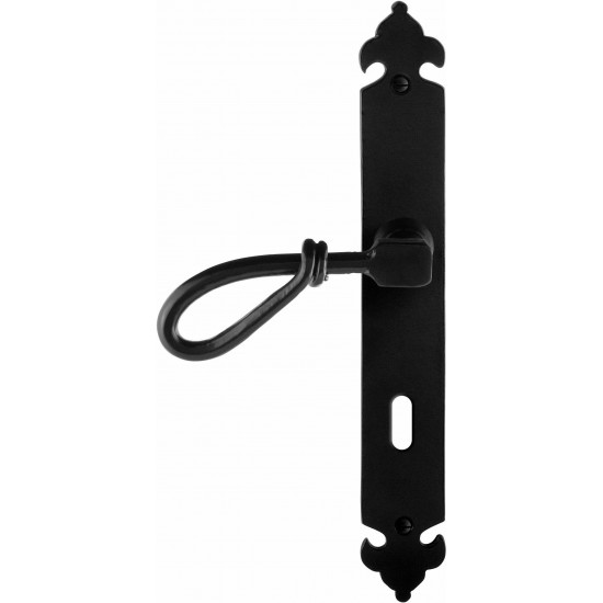 GPF6255.60L SMEEDIJZER ZWART SULA DEURKRUK OP LANGSCHILD BB72, 291X41X