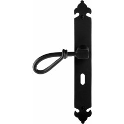 GPF6255600201-25 SMEEDIJZER ZWART, SULA DEURKRUK OP LANGSCHILD SMEEDIJZER ZWART 291X41X4MM, LINKSWIJZEND