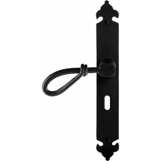 GPF6255.60L SMEEDIJZER ZWART SULA DEURKRUK OP LANGSCHILD BB56, 291X41X