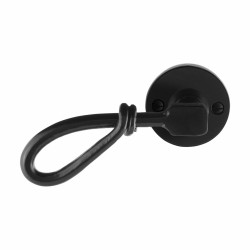 GPF6255600200-00 SMEEDIJZER ZWART, SULA DEURKRUK OP RONDE ROZET SMEEDIJZER ZWART 53X5 MM, LINKSWIJZEND