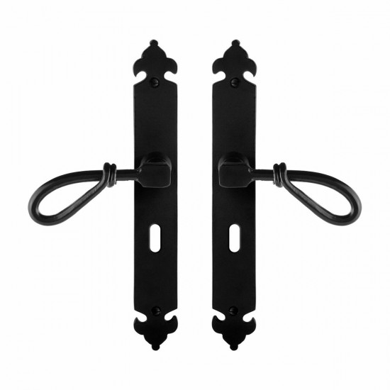 GPF6255.60 SMEEDIJZER ZWART SULA DEURKRUK OP LANGSCHILD BB56, 291X41X4