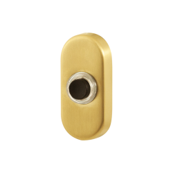 GPF9826044P4 PVD MAT MESSING, BELDRUKKER OVAAL 70X32X10MM MET ZWARTE BUTTON GPF9826044P4 PVD MAT MESSING, BELDRUKKER OVAAL 70X32X10MM MET ZWARTE BUTTON