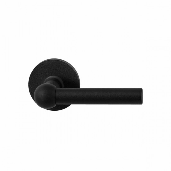 GPF8235.00 HIPI DEURKRUK OP RONDE ROZET ZWART, 50X8MM GPF8235.00 HIPI DEURKRUK OP RONDE ROZET ZWART, 50X8MM