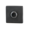 GPF9826024P1 PVD ANTRACIET, BELDRUKKER VIERKANT 50X50X8MM MET ZWARTE BUTTON
