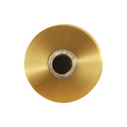 GPF9826094P4 PVD MAT MESSING, BELDRUKKER ROND 50X8MM MET ZWARTE BUTTON GPF9826094P4 PVD MAT MESSING, BELDRUKKER ROND 50X8MM MET ZWARTE BUTTON