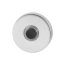GPF982640400 RVS GEPOLIJST, BELDRUKKER ROND 50X8MM MET ZWARTE BUTTON