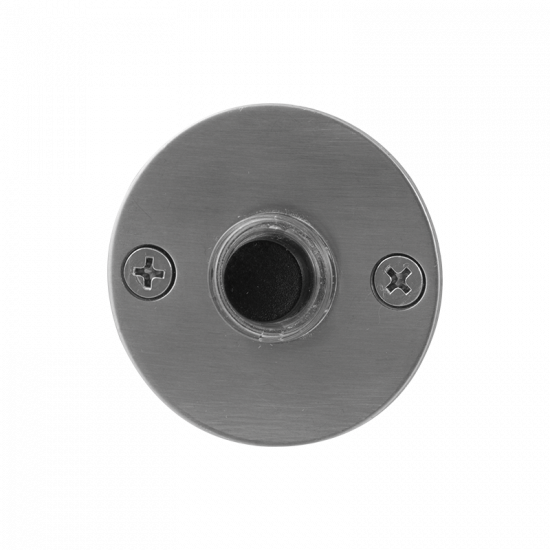 GPF9826.06 DEURBEL MET ZWARTE BUTTON ROND 50X2 MM RVS GEBORSTELD GPF9826.06 DEURBEL MET ZWARTE BUTTON ROND 50X2 MM RVS GEBORSTELD